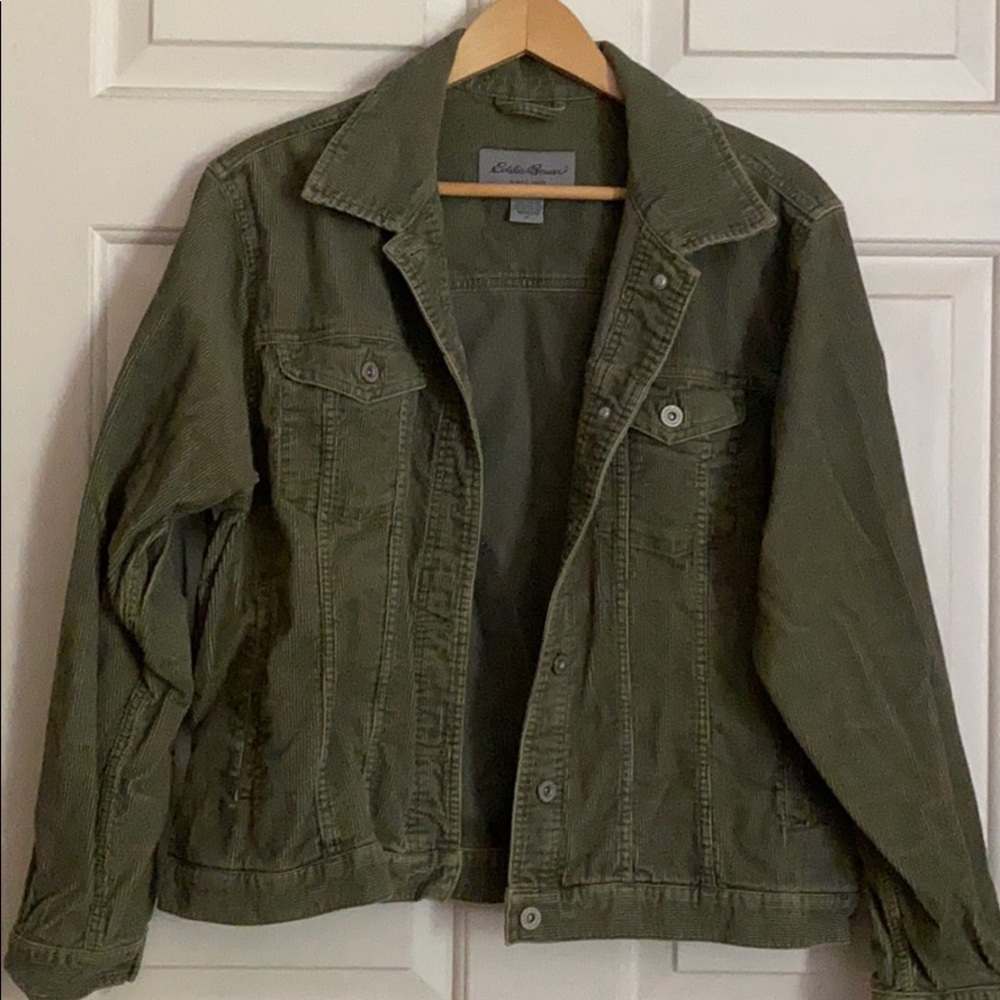 Eddie Bauer Green Corduroy Jacket